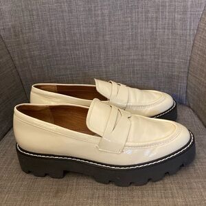 Franco Sarto Balin Off-While Lug Sole Chunky Loafers Size 8 NWOT MSRP $150